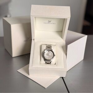 Swarovski Men's Silver Crystal Encrusted Watch